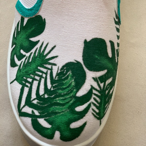 Hand Painted Canvas Slip On Shoes - Picture 3 of 6